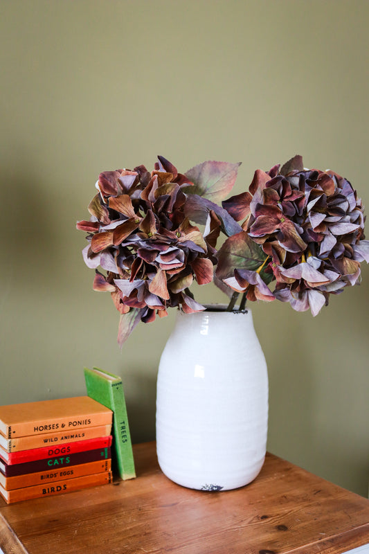 Mixed Autumn Browns Single Hydrangea Stem