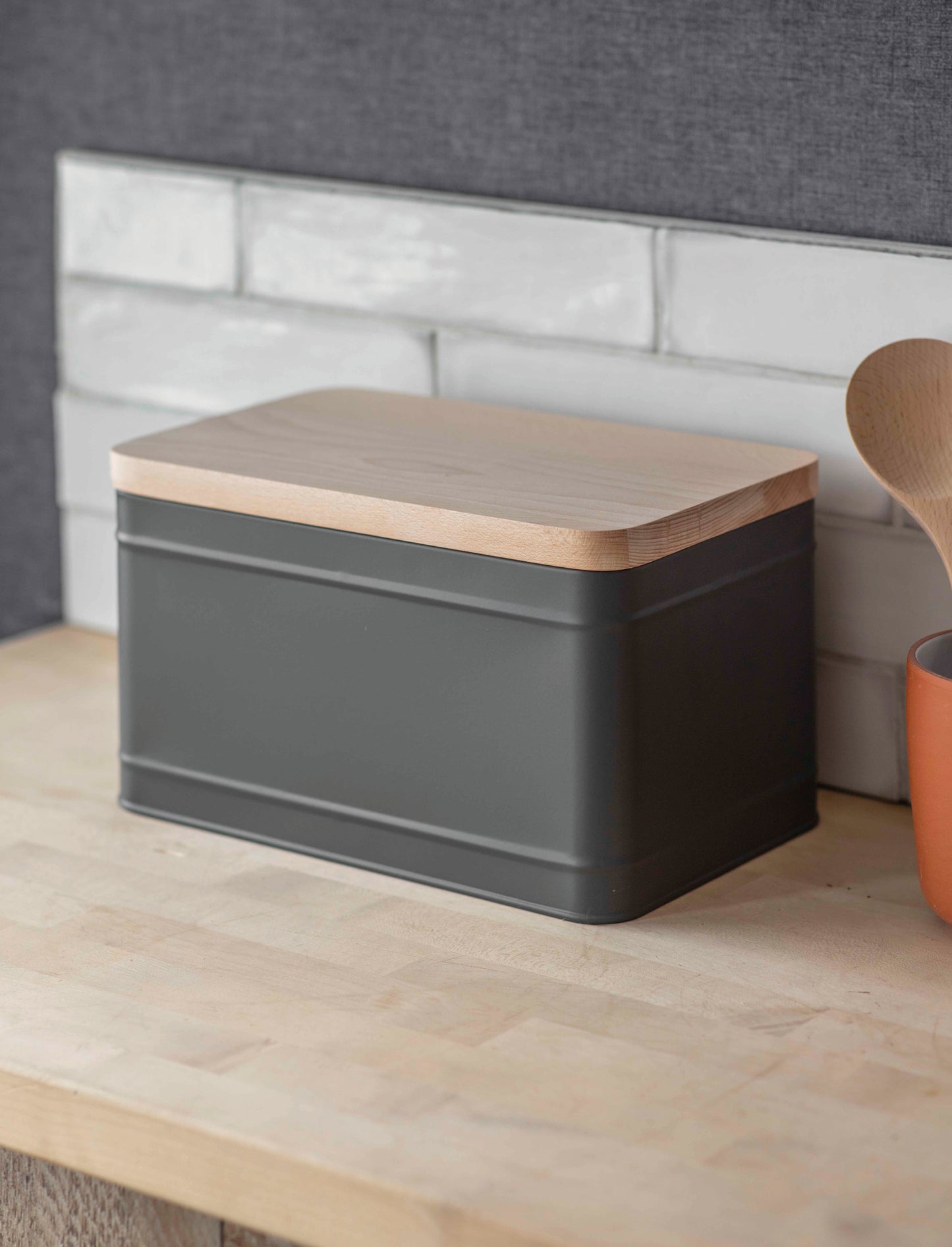 Borough Bread Bin Charcoal