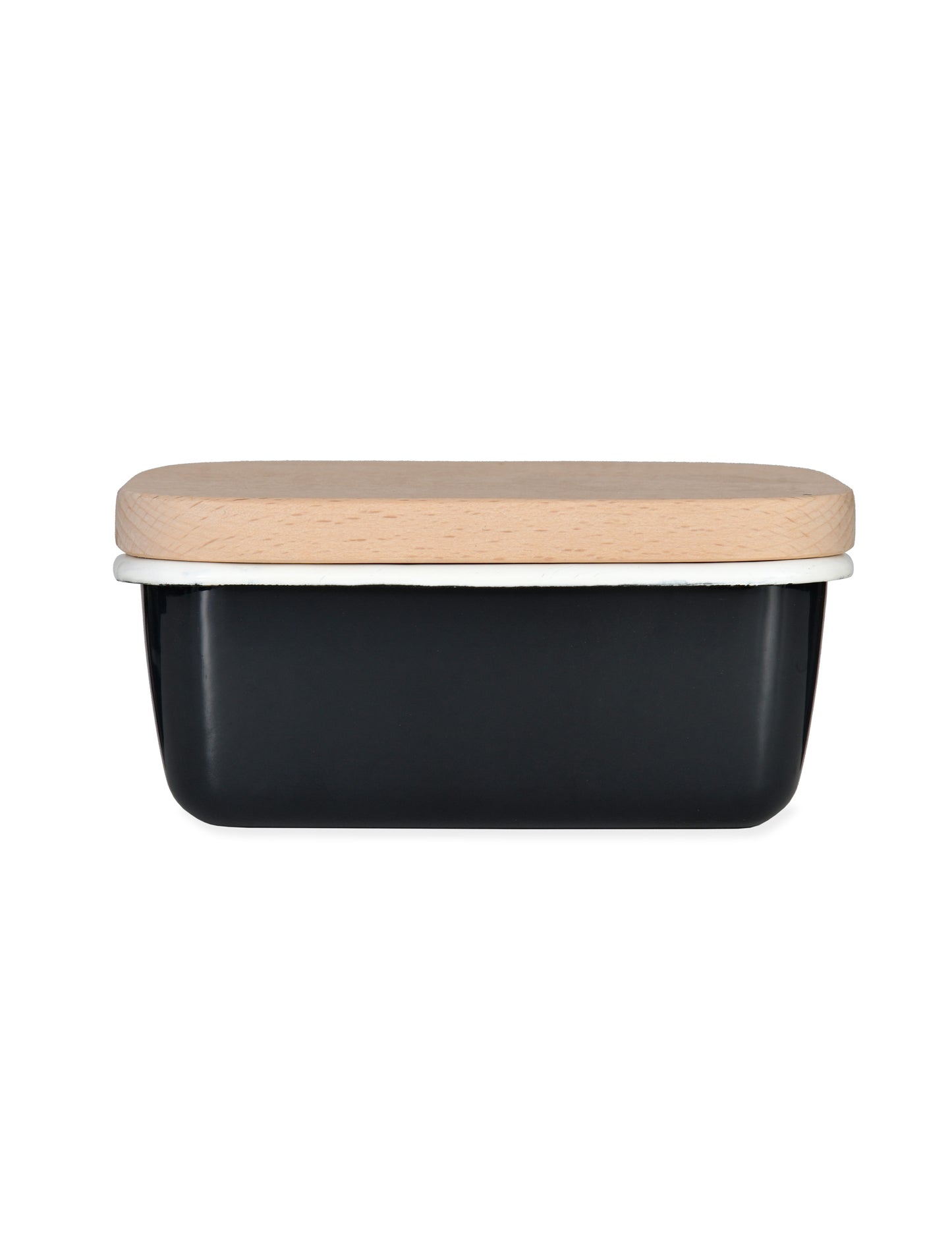 Enamel Butter Dish Carbon