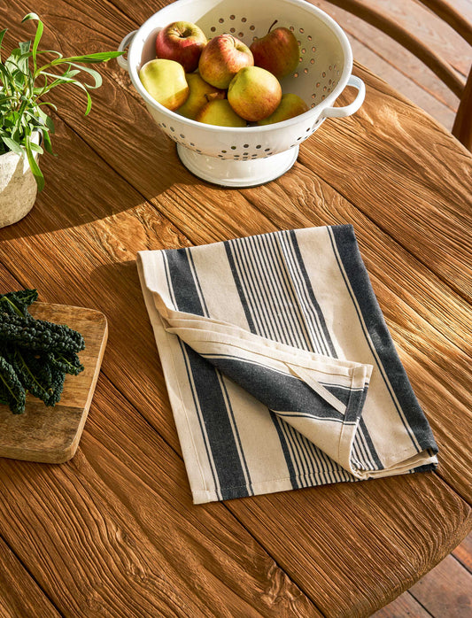 Colesbourne Stripe Tea towels Set of 2 Ink