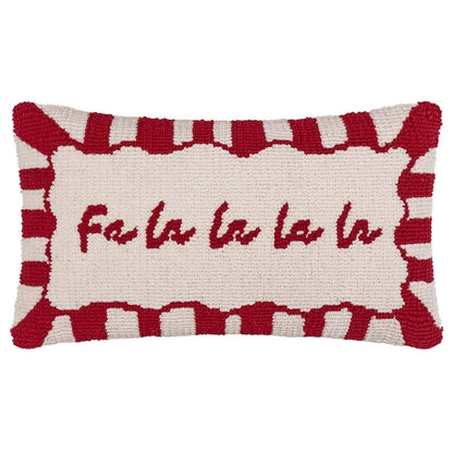 Candy Fa La La Tufted Cushion Red White