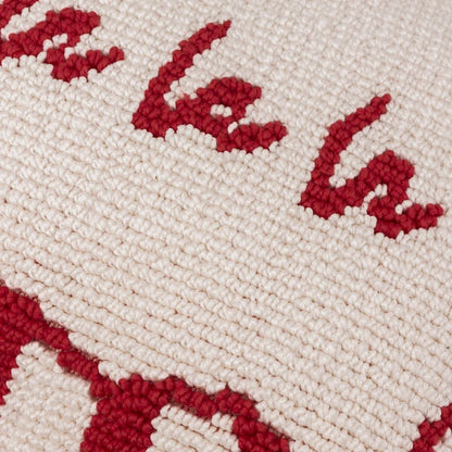 Candy Fa La La Tufted Cushion Red White
