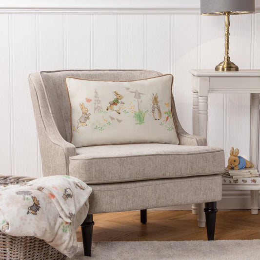 Classic Peter Rabbit™ Rectangular Cushion Natural