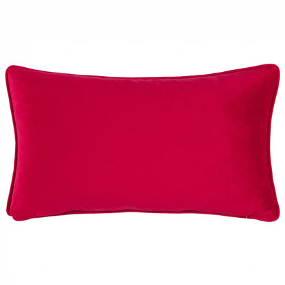 Cotswold Christmas Embroidered Velvet Cushion Cream/Burgundy