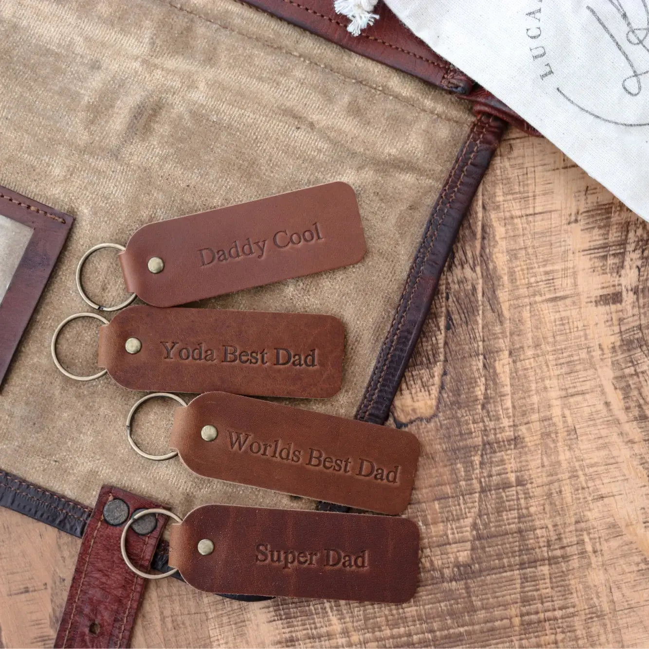 Father's Day Leather Keyrings