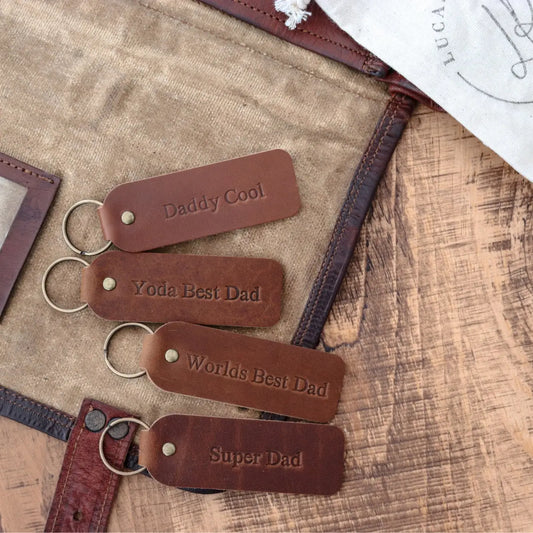 Father's Day Leather Keyrings