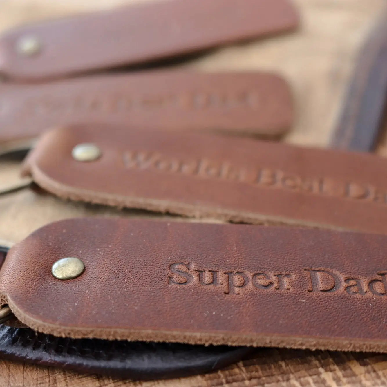 Father's Day Leather Keyrings