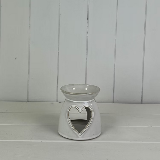 Wax Oil Burner with Heart Cut-Out Detail