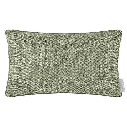 Bailey Brushed Cotton Velvet Cushion Green/Buttermilk