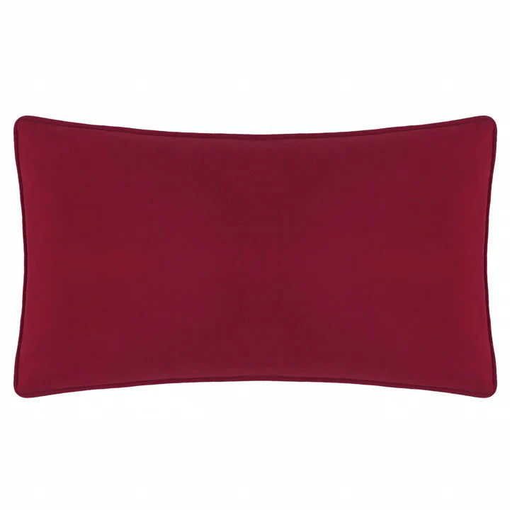 Joy To All Embroidered Velvet Cushion Snow Berry