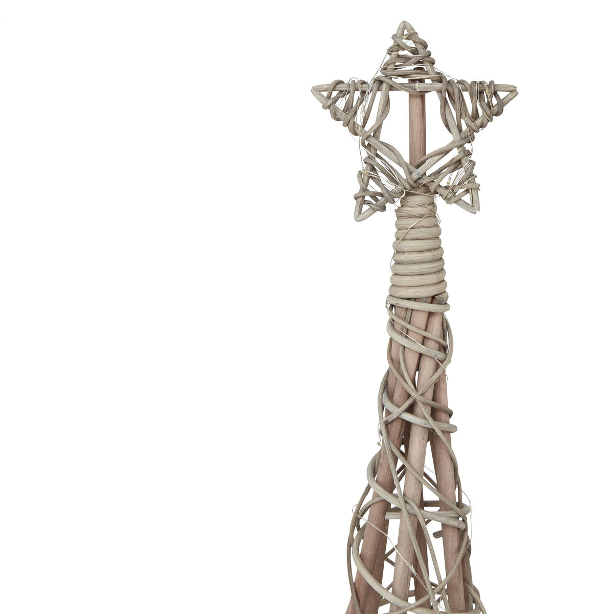 Small LED Wicker Christmas Tree With Star