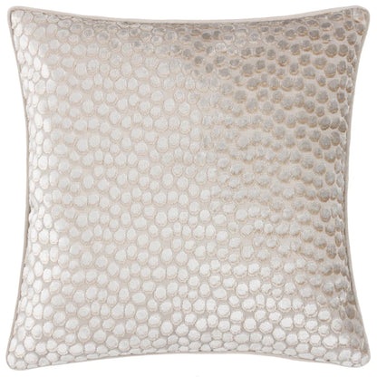 Lanzo Cut Velvet Piped Cushion Moonbeam