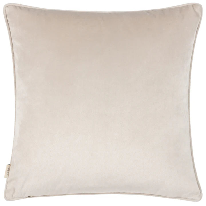 Lanzo Cut Velvet Piped Cushion Moonbeam