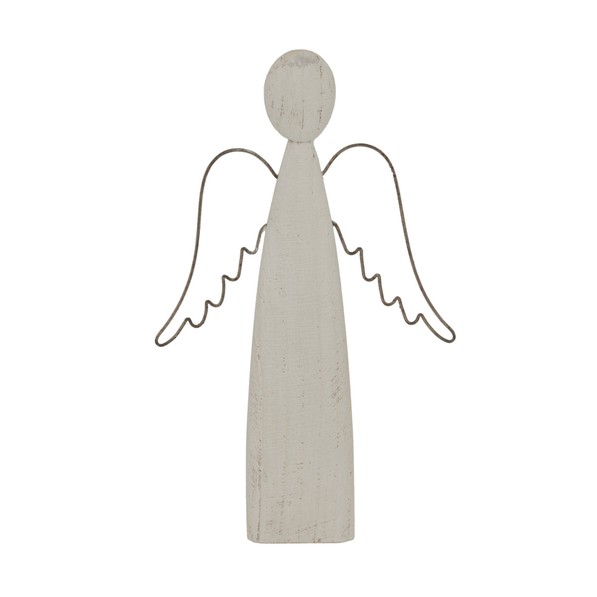 Whitewashed Rustic Standing Angel