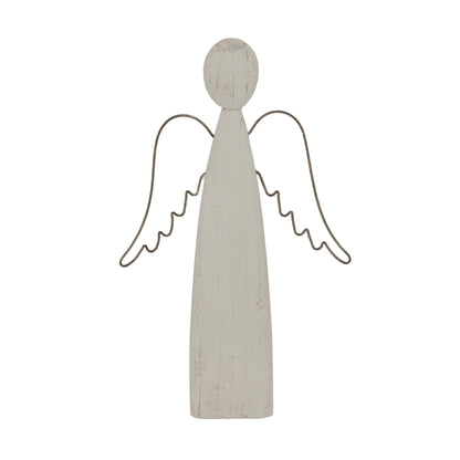 Whitewashed Rustic Standing Angel