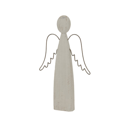 Whitewashed Rustic Standing Angel
