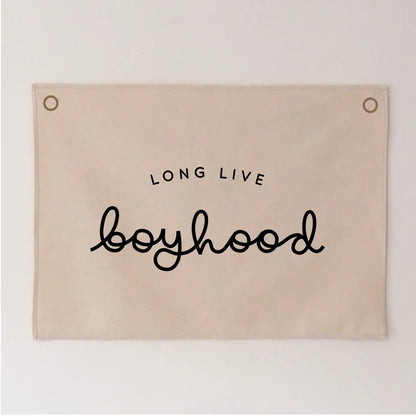 Long Live Boyhood Wall Hanging - Dark Khaki