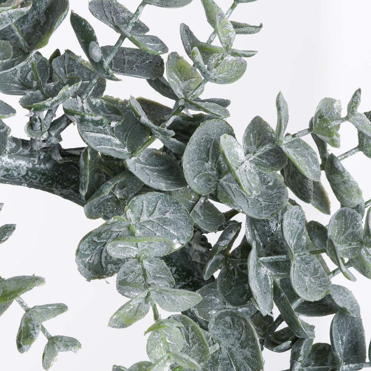 Frosted Eucalyptus Candle Wreath