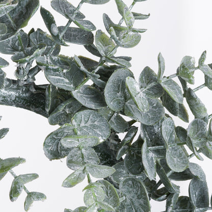 Frosted Eucalyptus Candle Wreath