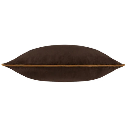 Meridian Velvet Cushion Chocolate/Caramel