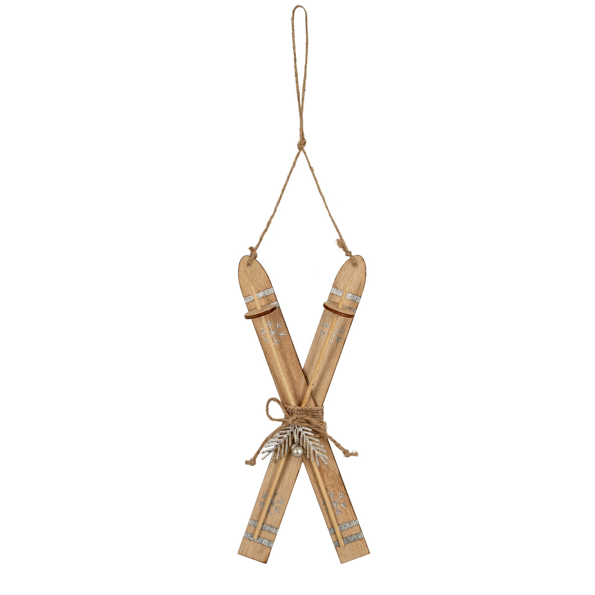 Natural Rustic Crossed Skis