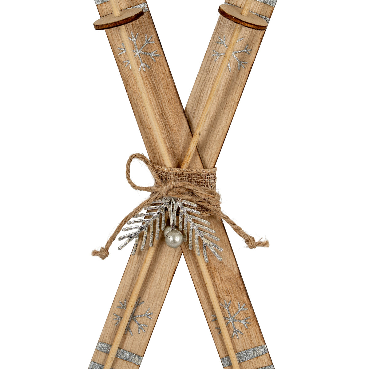 Natural Rustic Crossed Skis