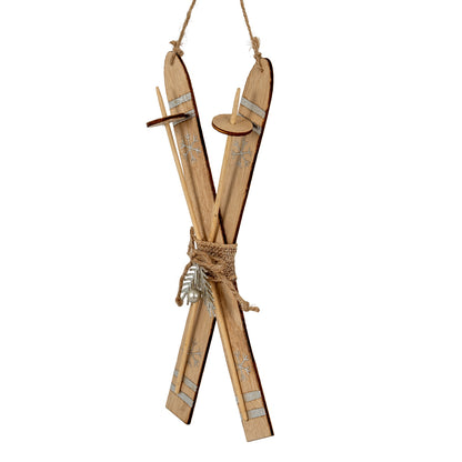 Natural Rustic Crossed Skis
