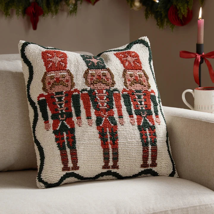 Nutcracker Trio Tufted Cushion Multicolour