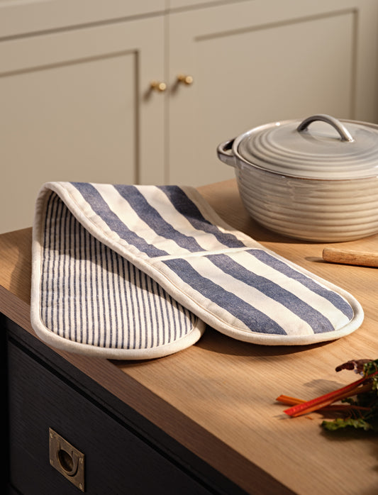 Harlton Wide Stripe Oven Glove Ink