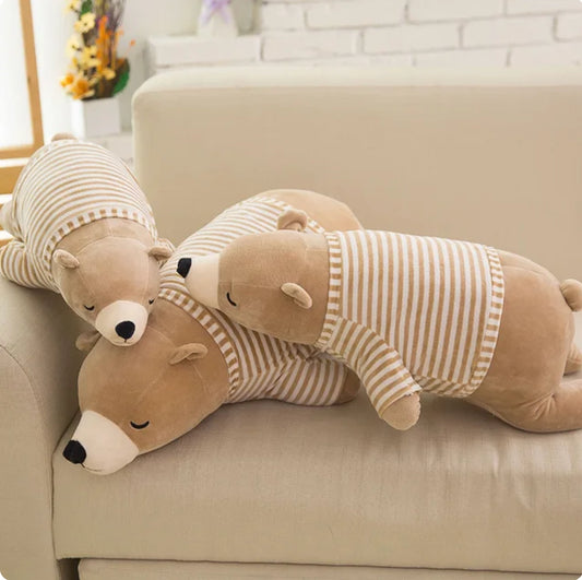 Brown Polar Bear Stuffed Pillow Plush - 34cm