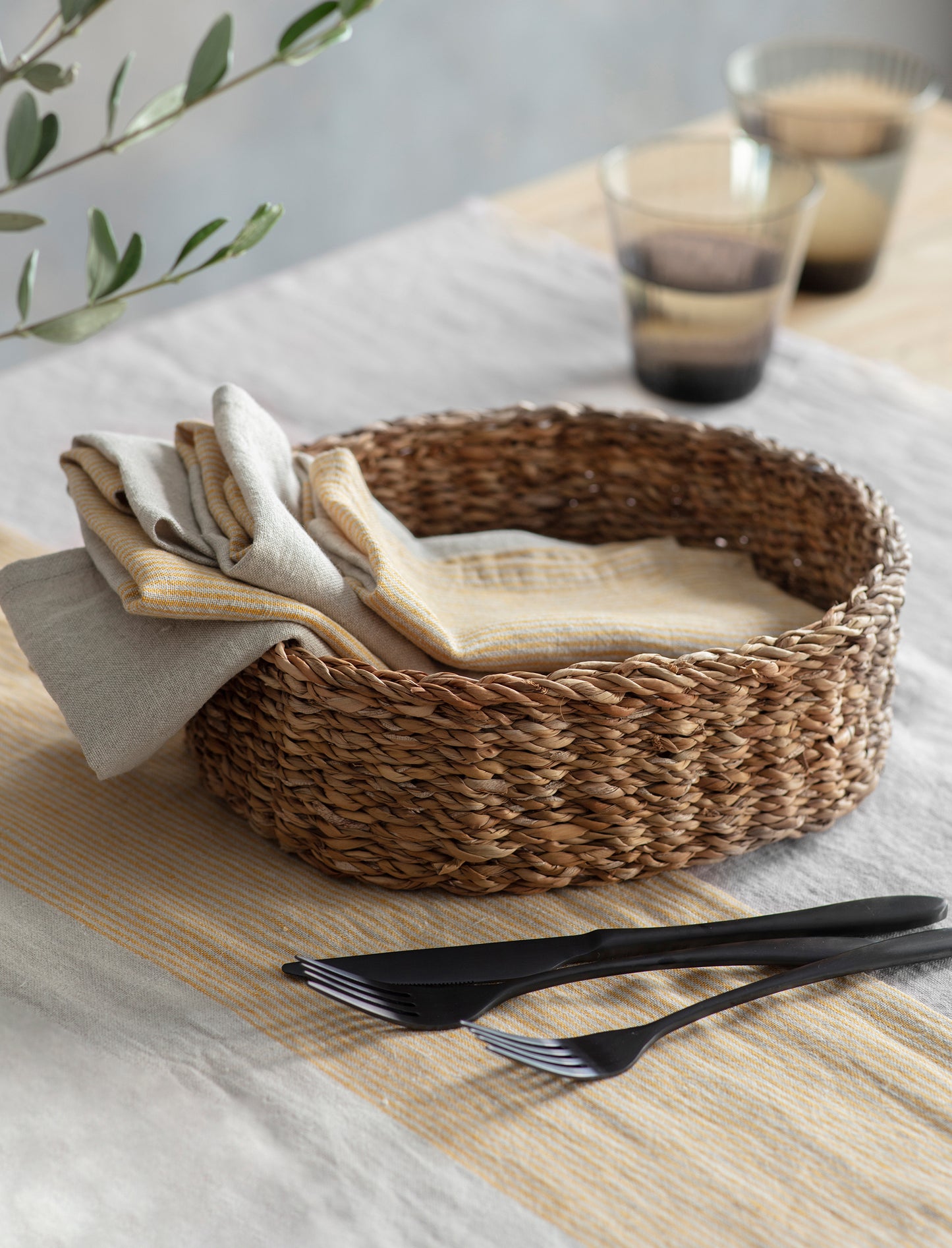 Brading Round Basket Natura