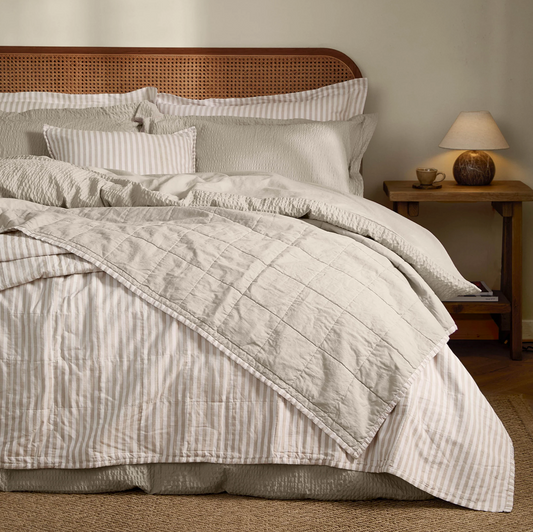 Hebden Bedspread - Natural/Stone