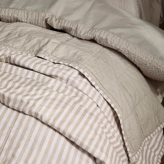 Hebden Bedspread - Natural/Stone