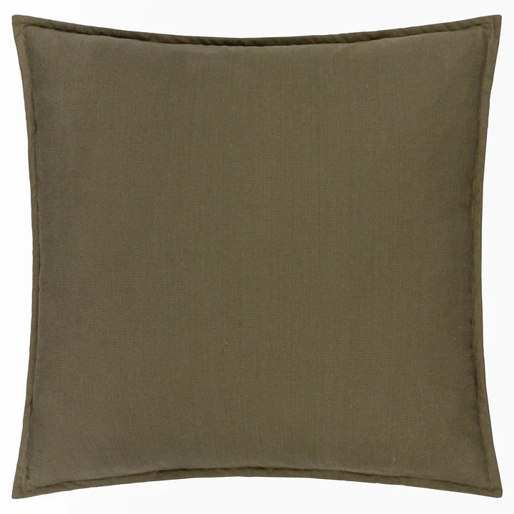 Slub Cotton Cushion Lichen
