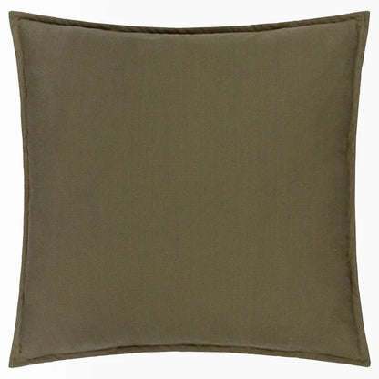 Slub Cotton Cushion Lichen