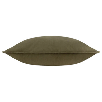 Slub Cotton Cushion Lichen