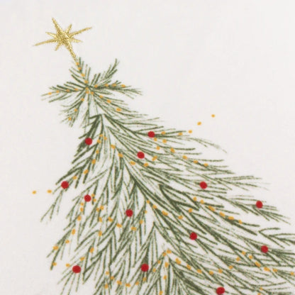 Twinkling Tree Trio Embroidered Cushion Green