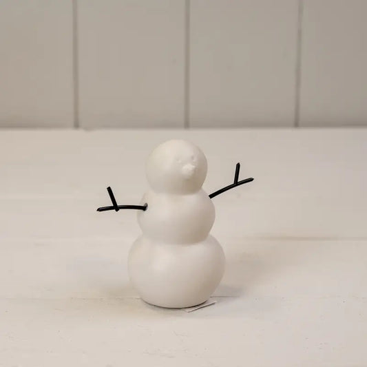 White Ceramic Snowman Decoration
