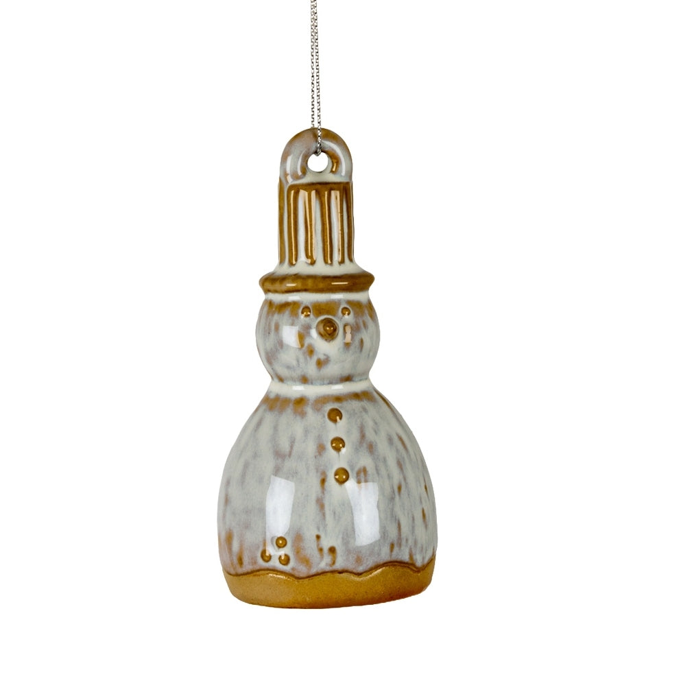 Wish Ceramic Snowman Tree Ornament