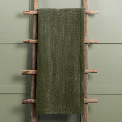 Haze Velvet Quilted Throw Sage image 1