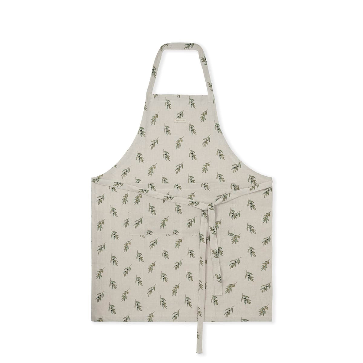 Olive Linen Adult Apron image 0