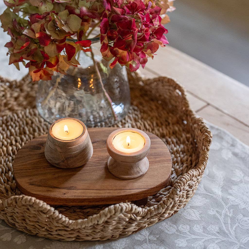 Tulle, Small Wooden Tea Light Holder