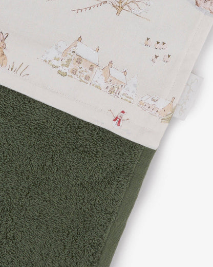 Snowy Village Roller Hand Towel