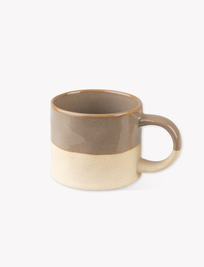 Bladon Half Glazed Mugs Set of 2 Truffle