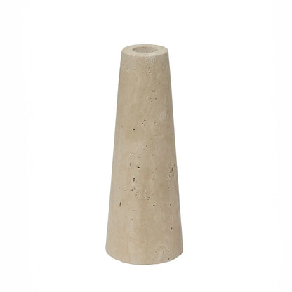Argyll - Travertine Conical Shaped Candlestick Holder