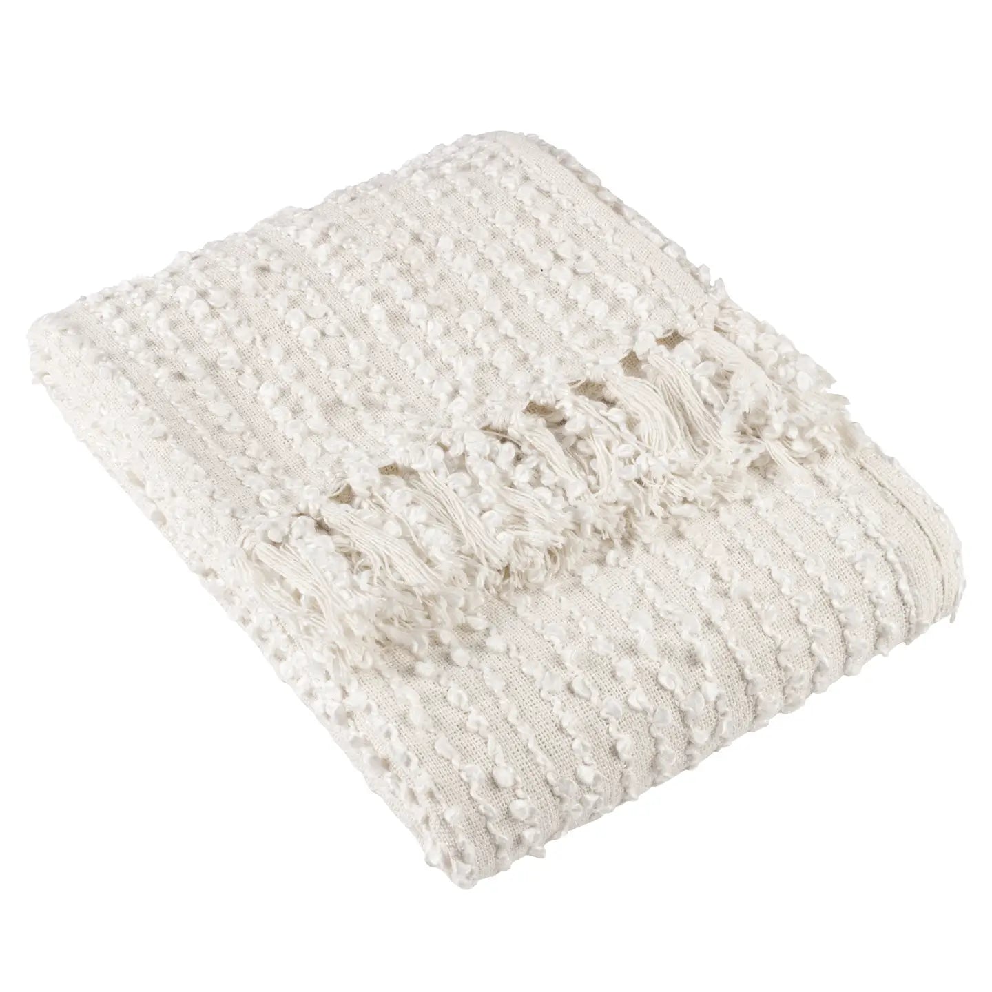 Arvo Woven Tasselled Throw Natural