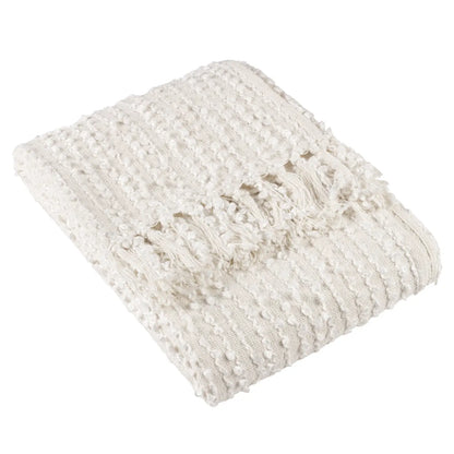 Arvo Woven Tasselled Throw Natural