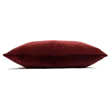 Aurora Ribbed Velvet Cushion OxBlood image 2