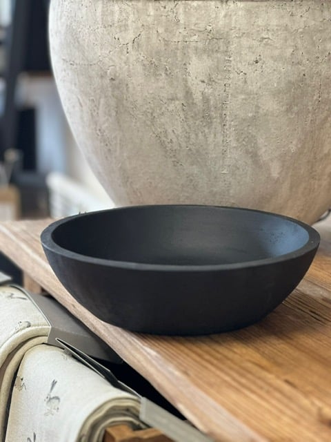 Black Wooden Bowl Large image 0