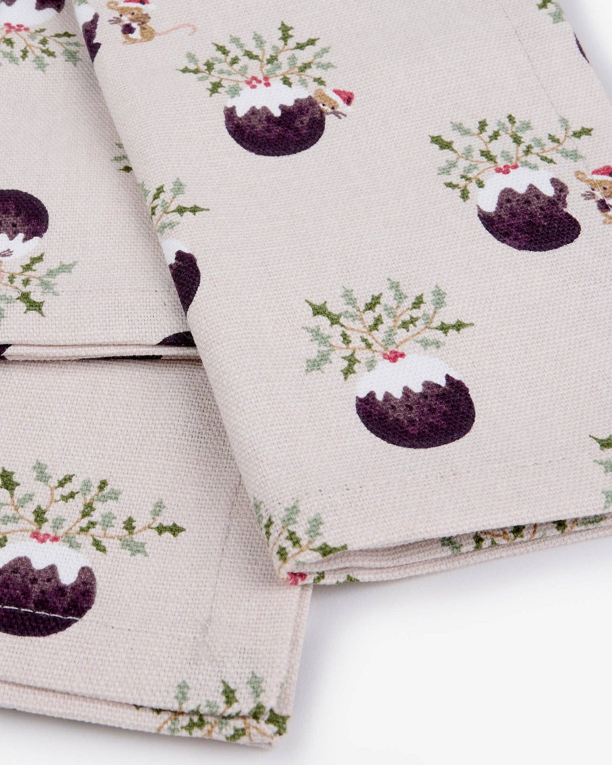 Christmas Puddings Napkins (Set of 4)